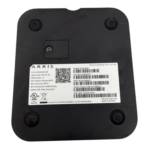 Verizon ARRIS NVG558 4G LTE Router Internet Gateway w/ Power Cable - NVG558HX - Picture 3 of 3